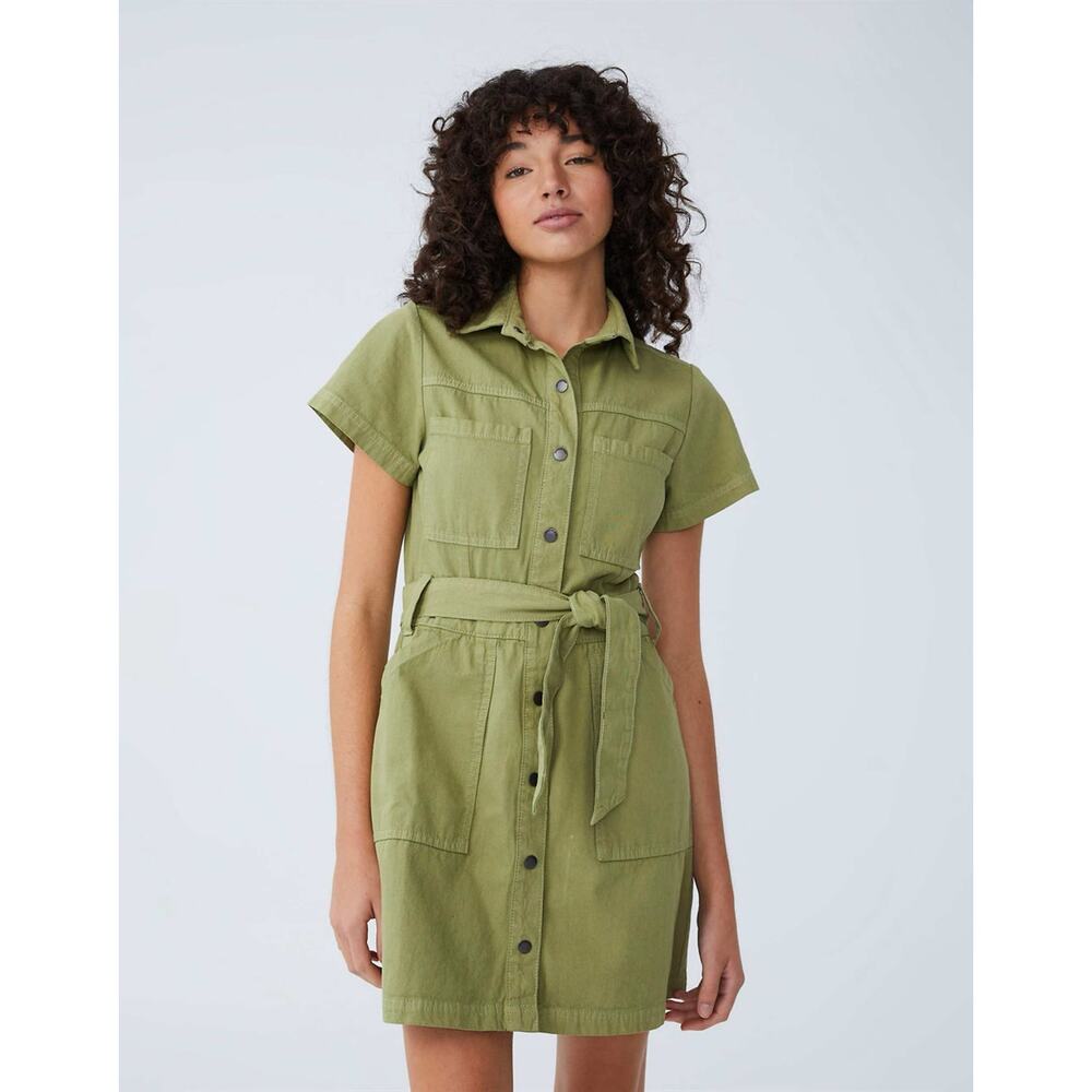 Cotton On Women’s Utility Mini Dress Olive Green Size Medium NWT